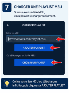 Écran d'accueil du lecteur multimédia